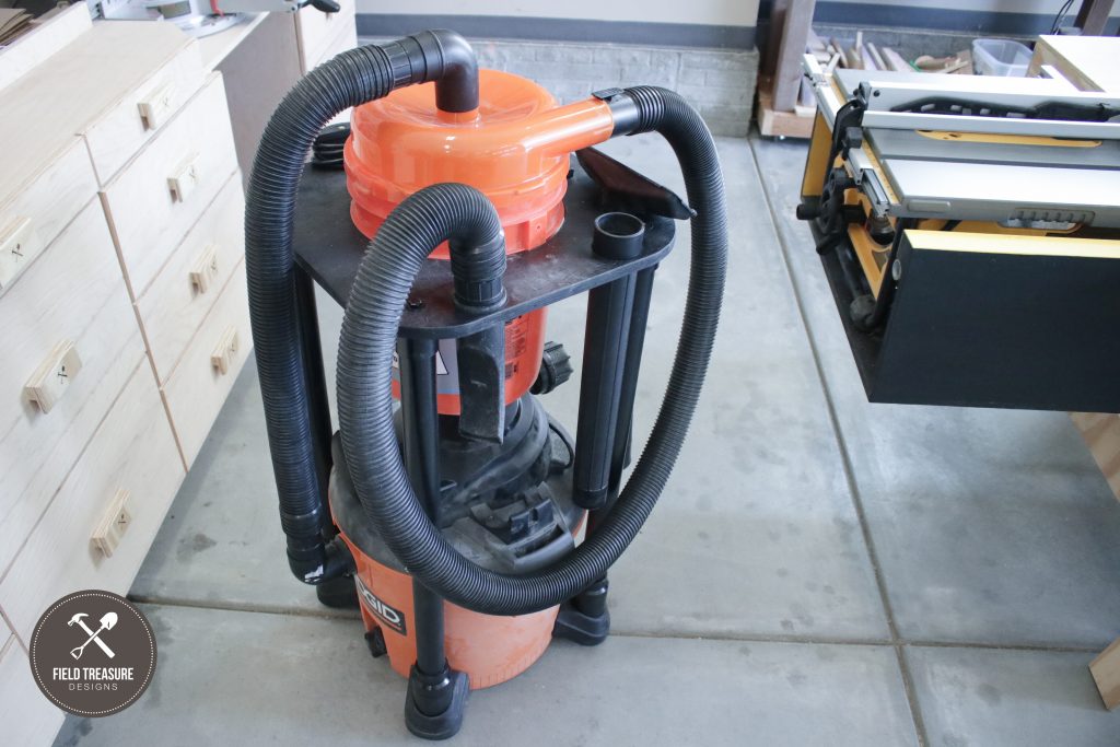 Dust Collection Cart for a Shop Vac and Dustopper