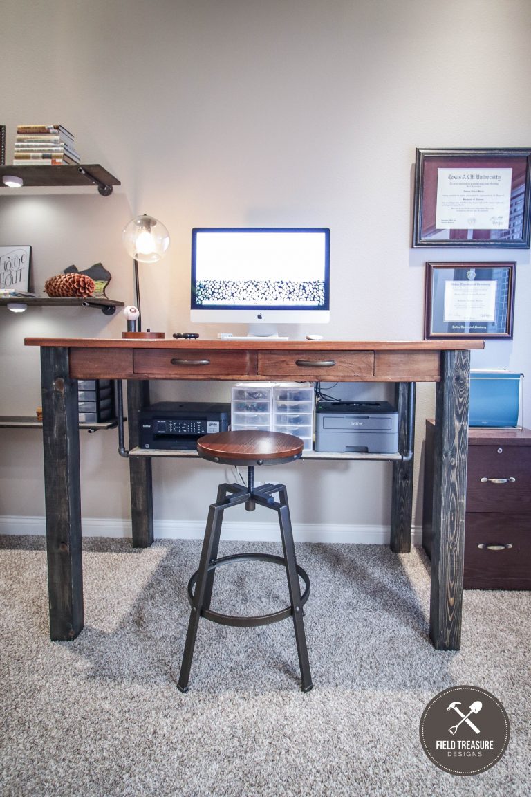 My DIY Standing Desk Modification! - Field Treasure Designs