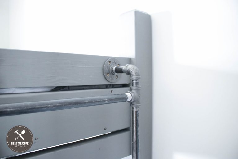 DIY Bunk Beds with Pipe Ladder & Railing Field Treasure Designs