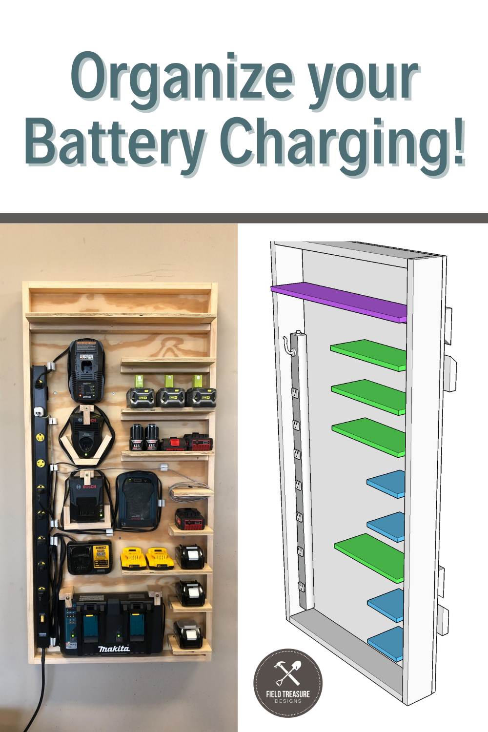 DIY Battery Charging Station Field Treasure Designs