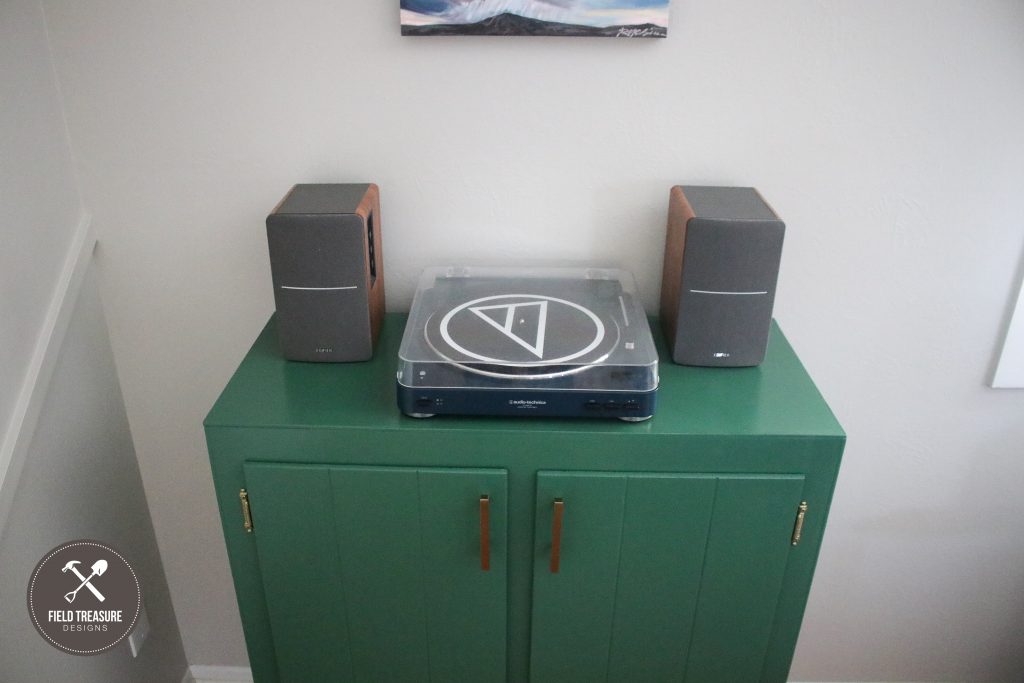 DIY Record Player Console Table
