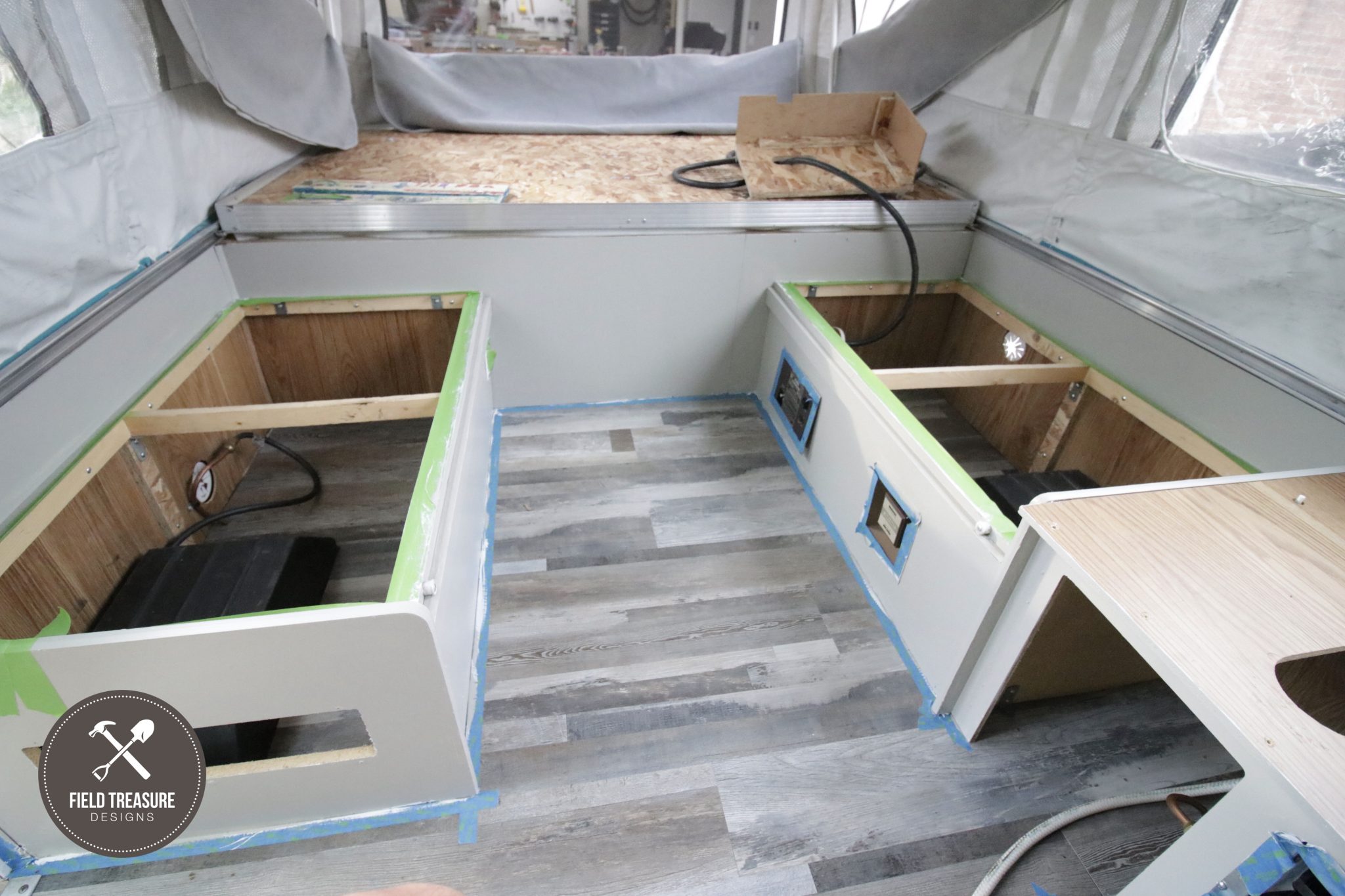 Our Pop-Up Camper Remodel, Part 2 - Field Treasure Designs