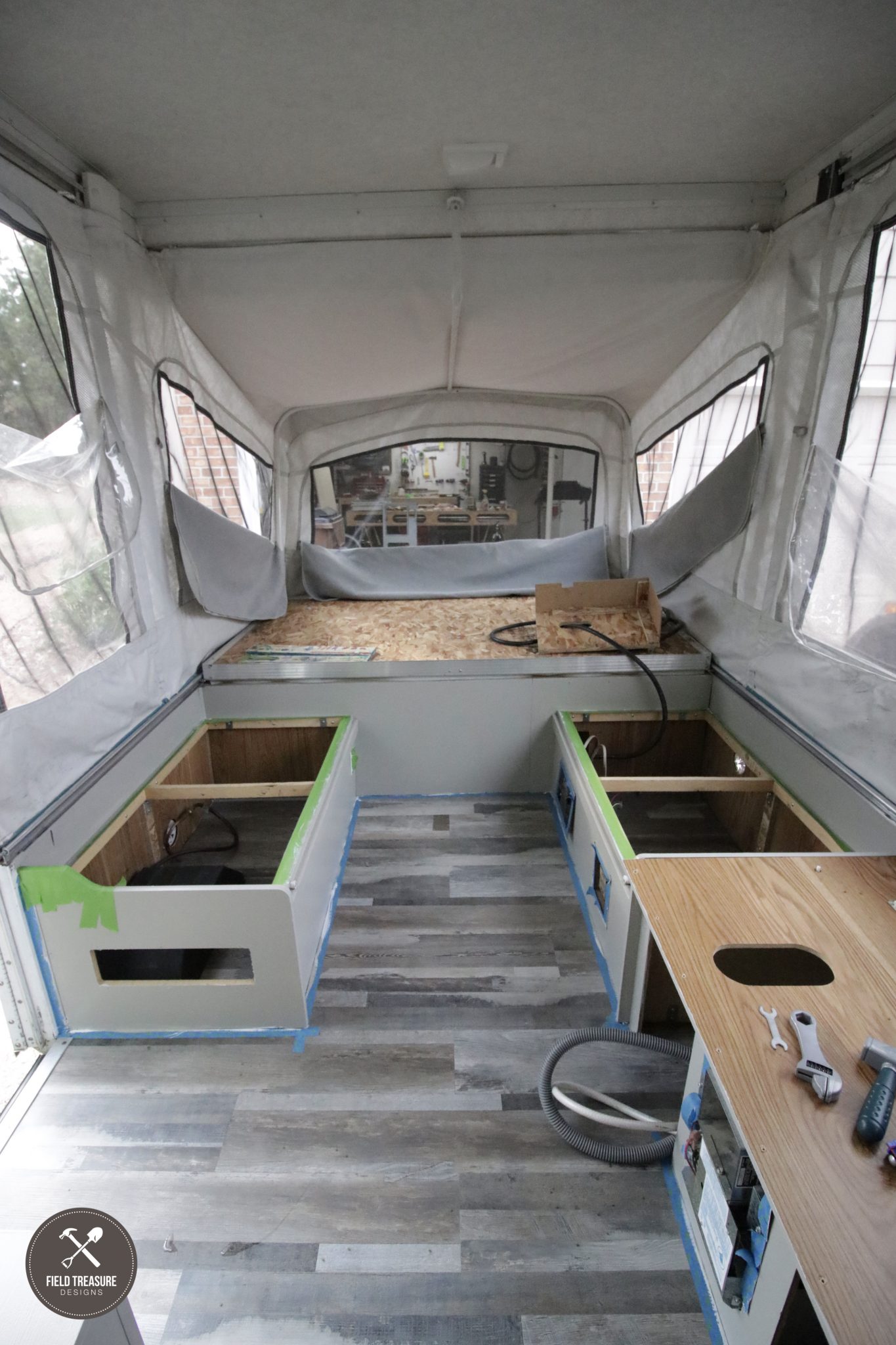 Our PopUp Camper Remodel, Part 2 Field Treasure Designs