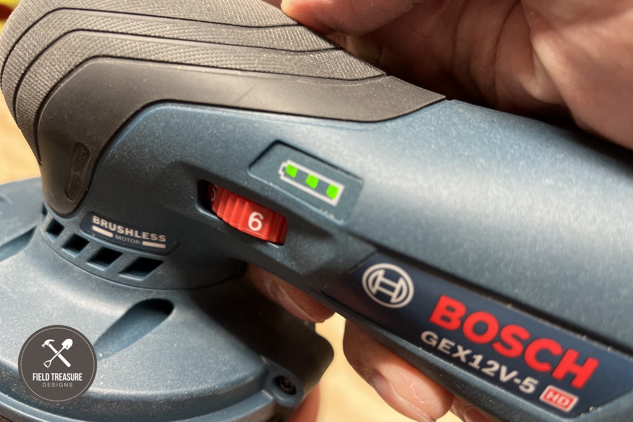 Bosch VS Makita Cordless Random Orbit Sander Field Treasure Designs