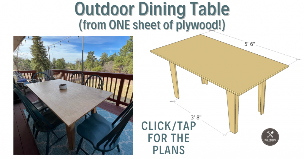 One Sheet Plywood Table Project Plans