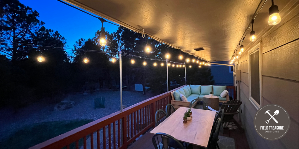 DIY Outdoor String Lighting