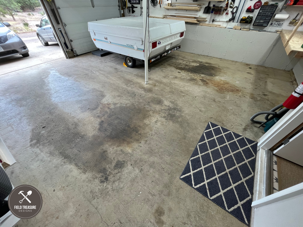 DIY Garage Floor Epoxy Coating Step 1