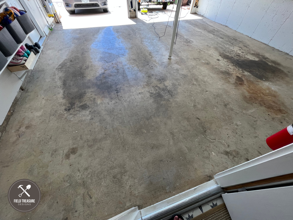 DIY Garage Floor Epoxy Coating Step 2