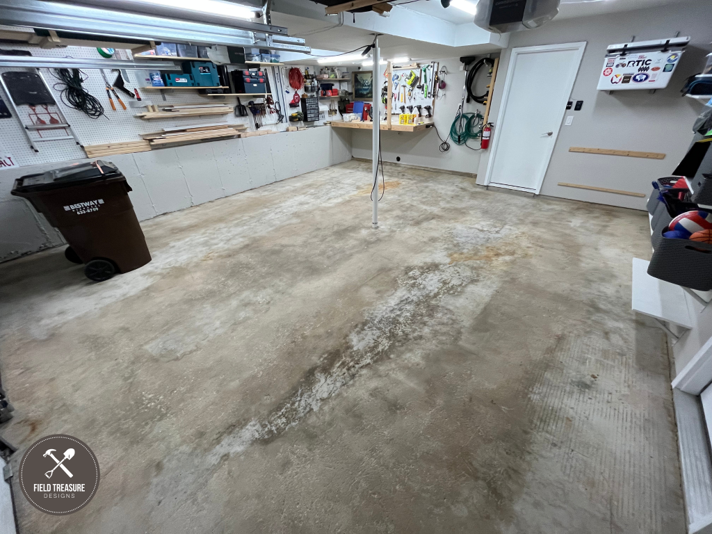 DIY Garage Floor Epoxy Coating Step 4